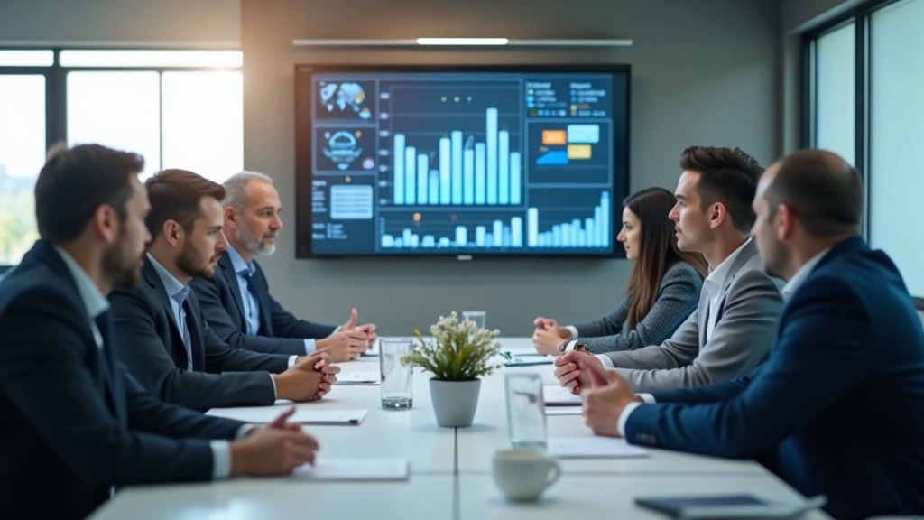 İş analitikleri ve müşteri verileri hakkında tartışan profesyonel ekip